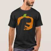 T-shirt Boys Halloween Pumpkin T-Rex Dinosaur Silhouette (Devant)