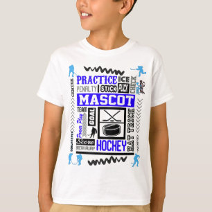T-shirt Boys Hockey Terminologie en bleu