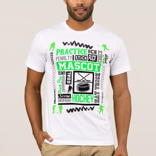 T-shirt Boys Hockey Terminologie en Vert (Devant)