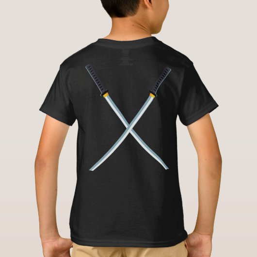 T-shirt Boys Ninja Cool d'épée déguisement Costume graphiq (Dos)