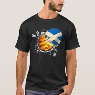 T-shirt Boys Scotland Football Kit Fans Pour Scottish Foot