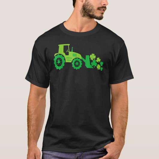 T-shirt Boys St Patricks Day Crane Truck Construction Todd (Devant)