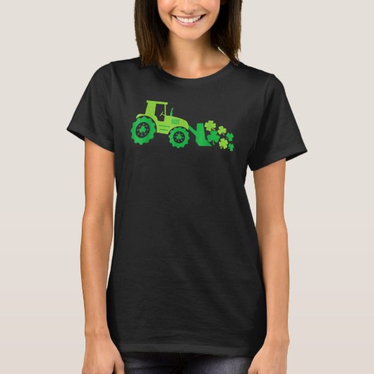 T-shirt Boys St Patricks Day Crane Truck Construction Todd (Devant)