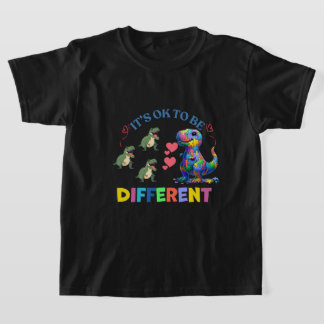 T-shirt Boys' T-Shirts– It's OK to Be Different 🦕💖