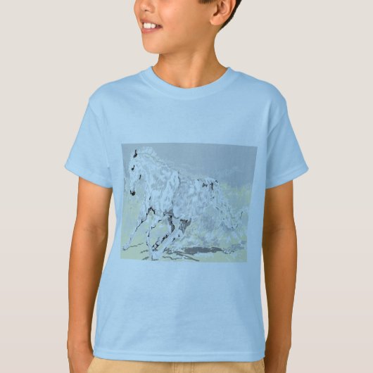 T-Shirt Boys White Stallion (Voorkant)