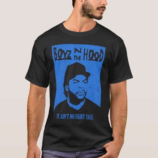 T-shirt Boyz dans le Hood Doughboy Rectangle bleu (Devant)