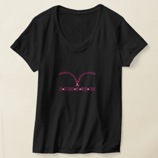 T-shirt Bra En Octobre Nous Portons Pink Ribbon Cancer Du  (Poser)