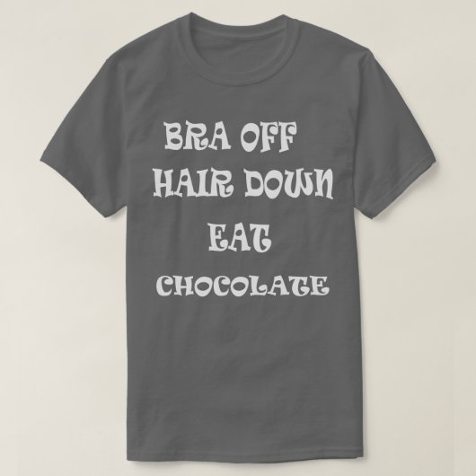 T-shirt Bra Hair Down Mange Chocolat (Design devant)