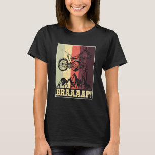 T-shirt Braaap Vintage Motocross Dirt Bike Silhouette