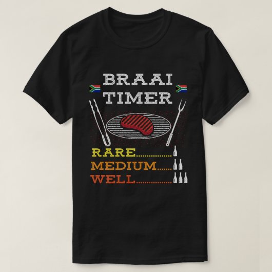 T-shirt Braai Timer African BBQ (Design devant)