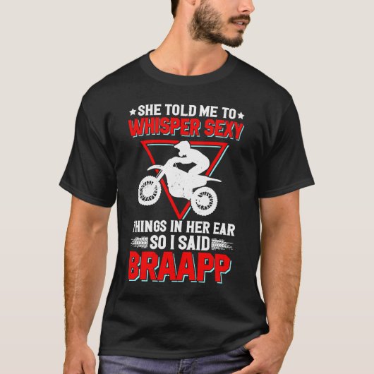 T-shirt Braapp dirt motocross motocross 2 temps dir (Devant)