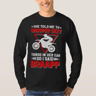 T-shirt Braapp moto cross dirt bike motocross 2 temps terr