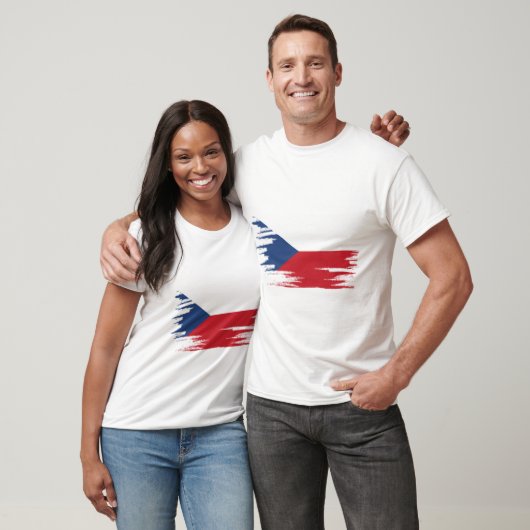 T-shirt Bracelet Drapeau tchèque (Unisexe)