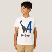 T-shirt Brachiosaurus nom personnalisé Age (Devant entier)