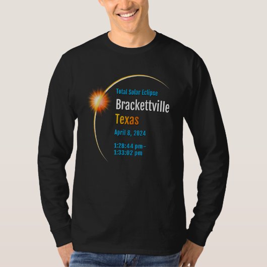 T-shirt Brackettville Texas Tx Total Solar Eclipse 2024 1 (Devant)