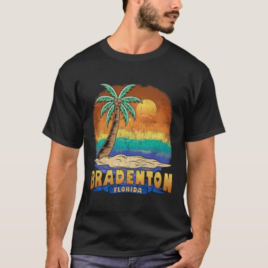 T-shirt Bradenton Florida Vintage Souvenir déshabillé (Devant)