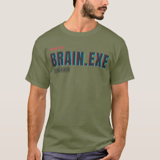 T-shirt Brain.exe surchargé | Conception d'humour tech Gli