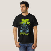 T-shirt Brain Hunter Zombie Halloween Tee (Devant entier)