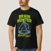 T-shirt Brain Hunter Zombie Halloween Tee (Devant)