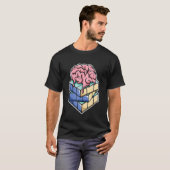 T-shirt Brain on Puzzle Cube Speed Cubing Cuber's (Devant entier)