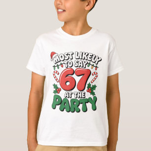 T-shirt Brainrot drôle Xmas 67 Mème Noël le plus susceptib