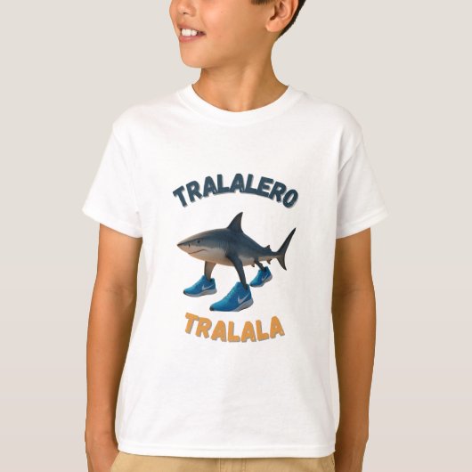 T-shirt BrainRots TralaleroTralala-The Three-Legged Shark (Devant)