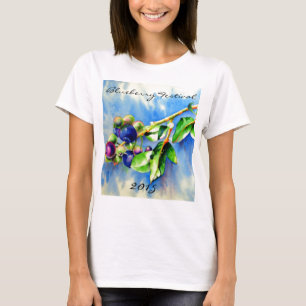T-shirt Branche de bleuet, aquarelle