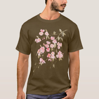 T-shirt Branche de fleurs de cerisier rose japonais Sakura