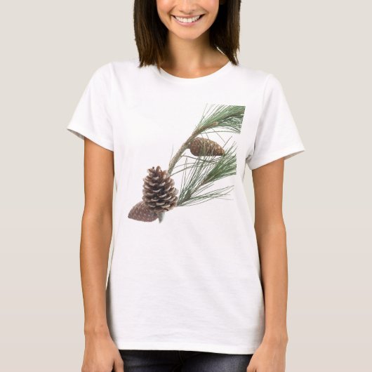 T-shirt Branche de pin avec les cônes (Devant)