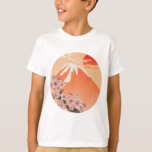 T-shirt Branche et volcan Sakura (Devant)