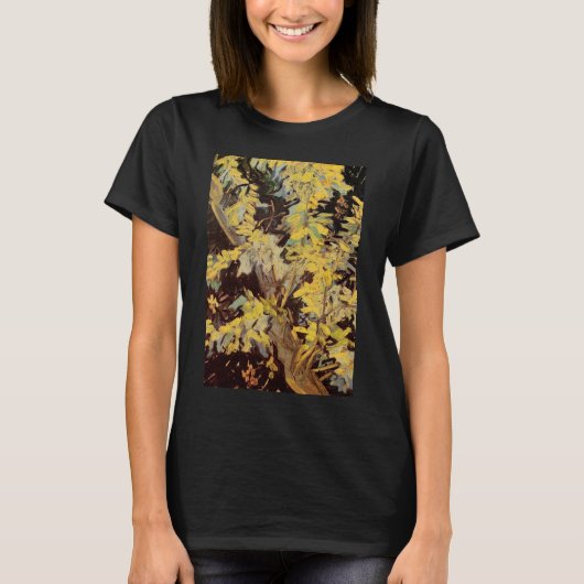 T-shirt Branches d'acacia en fleurs par Vincent van Gogh (Devant)