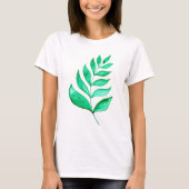 T-shirt Branches d'aquarelle simples - vert (Devant)