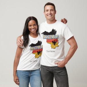 T-shirt Brandenburg Allemagne Retro State Map Vintage