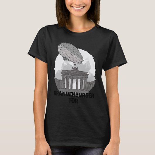T-shirt Brandenburger Tor Berlin Germany Silhouette Outlin (Devant)