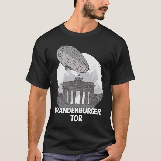 T-shirt Brandenburger Tor Berlin Germany Silhouette Outlin (Devant)