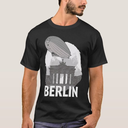 T-shirt Brandenburger Tor Berlin Germany Silhouette Outlin (Devant)