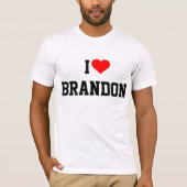 T-SHIRT BRANDON : J'AIME BRANDON (Devant)