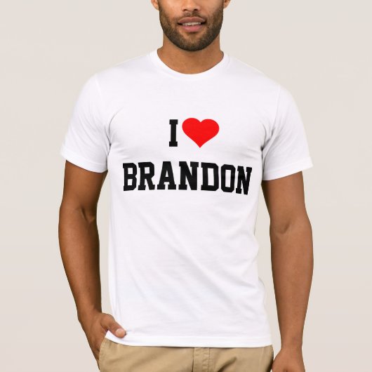 T-SHIRT BRANDON : J'AIME BRANDON (Devant)