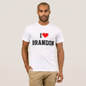 T-SHIRT BRANDON : J'AIME BRANDON (Devant entier)