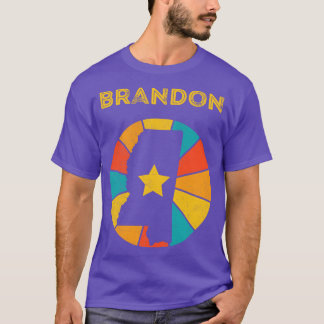 T-shirt Brandon Mississippi Souvenir Vintage en détresse 1