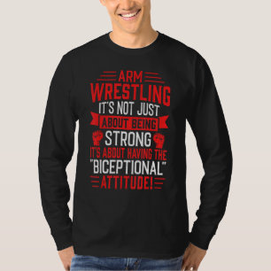 T-shirt Bras de fer sur l'attitude biceptionnelle de bras