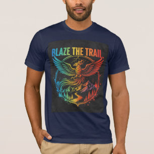 T-shirt Brasier multicolore sur le sentier de la montagne