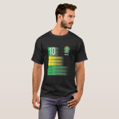 T-shirt Brasil Drapeau Numéro 10 Brésil Football (Devant entier)