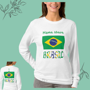 T-shirt Brasil e Bandiera do Brasil Personnalisé