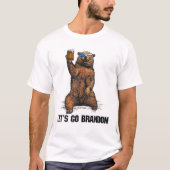 T-shirt Brason Brandon Ours Boire Beer USA Drapeau (Devant)