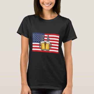 T-shirt Brasserie de bière artisanale US Drapeau 4 juillet