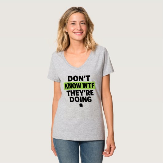 T-shirt Brat Green Design – Don’t Know WTF They’re Doing (Devant entier)