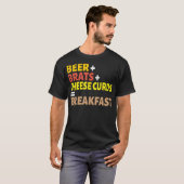 T-shirt Brats de bière Fromage Curies Petit déjeuner Wisco (Devant entier)