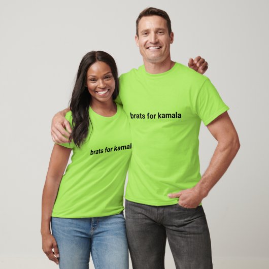 T-shirt Brats pour kamala simple moderne noir vert citron (Unisexe)