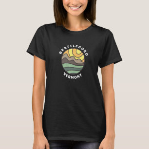 T-shirt Brattleboro Vermont Mountains VT Vacances Souvenir